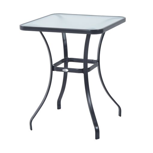 Mesa Redonda De Jardín De Cerámica Metal Ø60x71 Cm-outsunny. Negro con  Ofertas en Carrefour