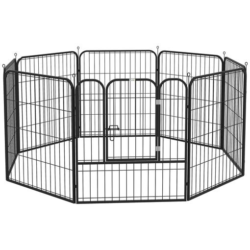 Parque Para Perros Pawhut De Acero 82,5-150x79x61 Cm Negro con Ofertas en  Carrefour