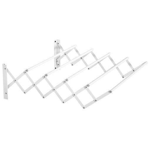 Tendedero De Pared Extensible De Metal Homcom 63,5x60x20 Cm