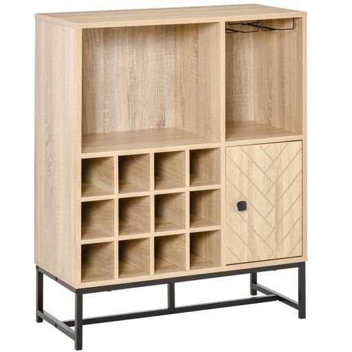 Aparador De Cocina De Melamina Metal Homcom 76x35x97cm-madera Natural con  Ofertas en Carrefour