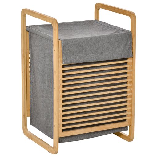 Cesta Para La Colada 25 X 53 X 36 Cm - Cesto Ropa Sucia – Cesta Rectangular  Con Asas Diseño Mimbre Marrón con Ofertas en Carrefour