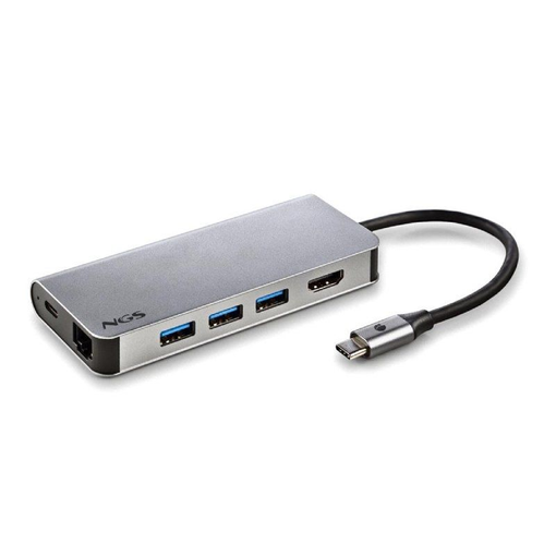 Hub multipuerto 5 en 1 USB C a HDMI 2USB 3.0 Puerto Gigabit Ethernet RJ-45