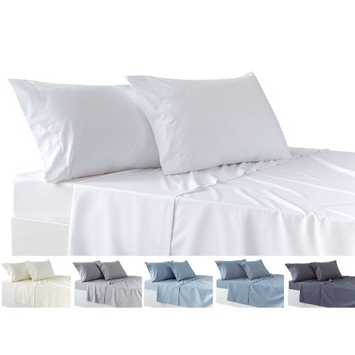 Cotton Artean - Juego De Sabanas Triangle Cama De 135 X 190/200. 50%  Algodón-50%poliester. con Ofertas en Carrefour