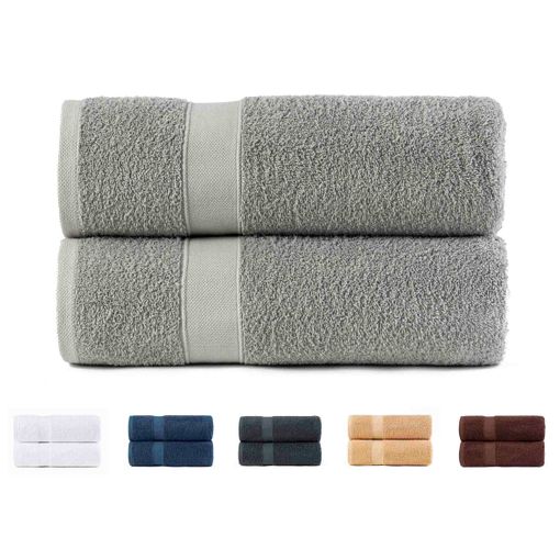 Todocama- Juego De 2 Toallas De Baño Grandes 100x150cm Gris Claro , 100%  Algodón De 550 Gsm Extra Suaves, Altamente Absorbentes Y De Secado Rápido  con Ofertas en Carrefour