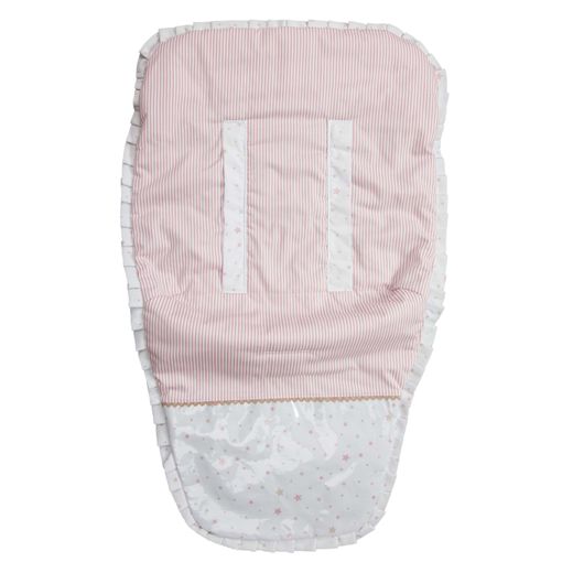 Saco Silla con Cubre Arnés Leather Rosa de Babyline