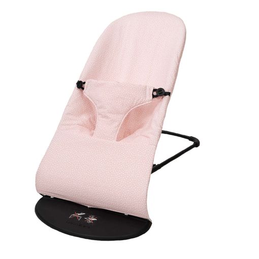 Beecozie - Funda Babybjorn de flores rosa con la bebe mas