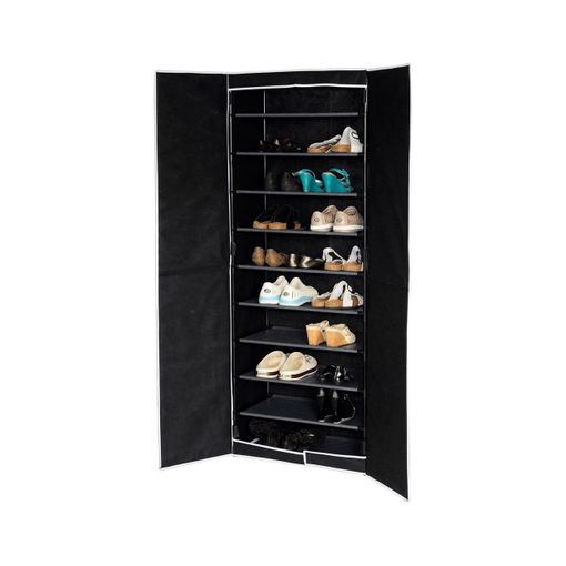 Estante Para Zapatos Con 5 Niveles, Madera Y Metal Negro Torre - L66 Cm - L  66 X A 25 X H 87 Cm con Ofertas en Carrefour