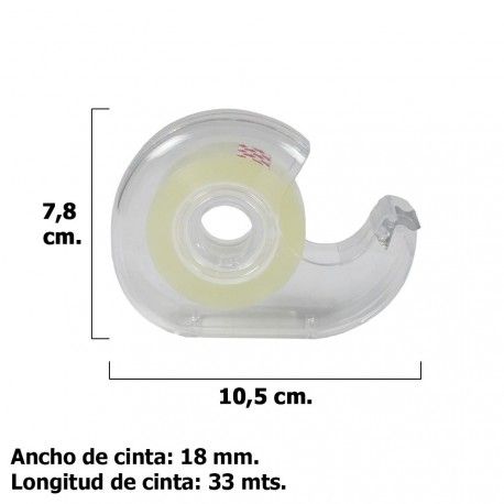 Cinta Celo Adhesivo Transparente 18 Mm. X 33 Mts. Con Dispensador. con  Ofertas en Carrefour