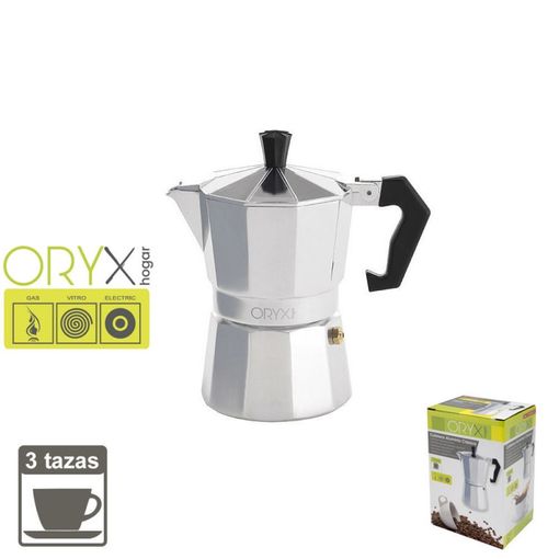 Oryx Classic Cafetera Italiana 6 Tazas Plata