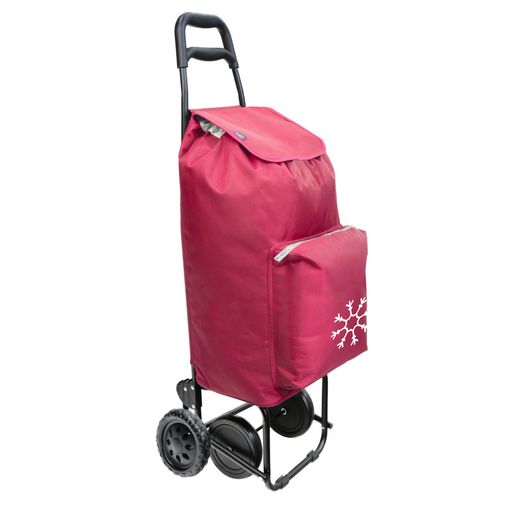 Carro de la compra rojo Julia de 4 ruedas con bolsa térmica - La Casa del  Outlet