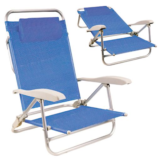 Silla Playa Aluminio Bahama Azul con Ofertas en Carrefour