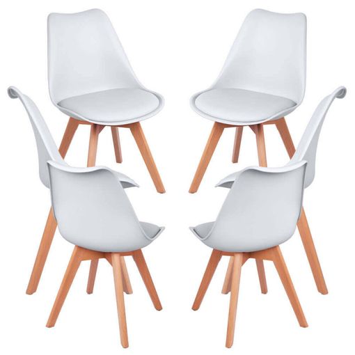 Pack 6 Sillas Synk Pro De Polipropileno,polipropileno Y Polipiel 82*48*56 Cm - Blanco