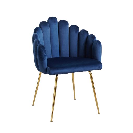 SILLA TERCIOPELO AZUL