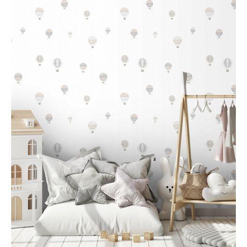 Papel Pintado Infantil Para Bebe De Globos Aerostáticos De Acuarela Con  Lunares Topitos - Lucile 232125 De Gaulan - Rollo De 10 M X 0,53 M con  Ofertas en Carrefour