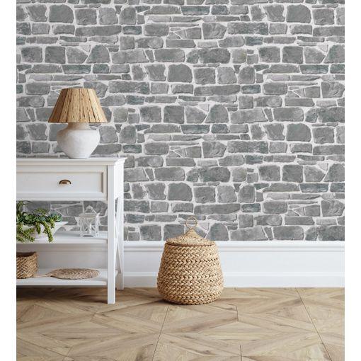 Papel Pintado 3d - Pared De Piedra Gris (300x231 Cm) con Ofertas en  Carrefour