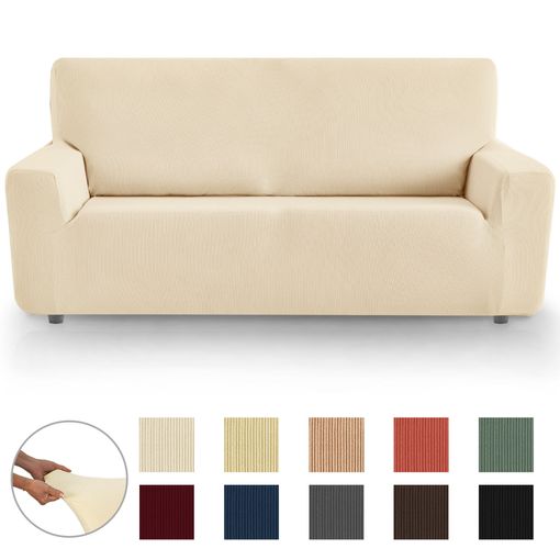 Vipalia Protector Funda Sillon Sofa 1 Plaza con lazos. Color Beige