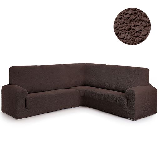 Funda Sofá Relax Bielastica Adaptable 2 Plazas (150-200 cm) Marrón ROC