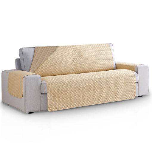 Protector Funda Sofá Cubresofá Acolchado Rombos Vipalia 3 Plazas Beige-lino  con Ofertas en Carrefour