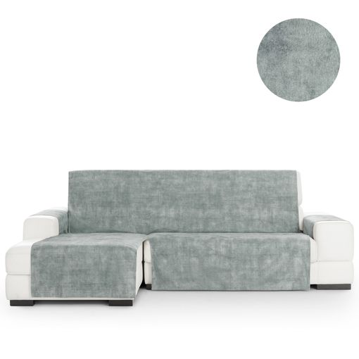 Cubre Sofá Protector Antimanchas Acabado Aterciopelado Turin Gris Chaise  Longue Izquierdo Extra 290 Cm con Ofertas en Carrefour