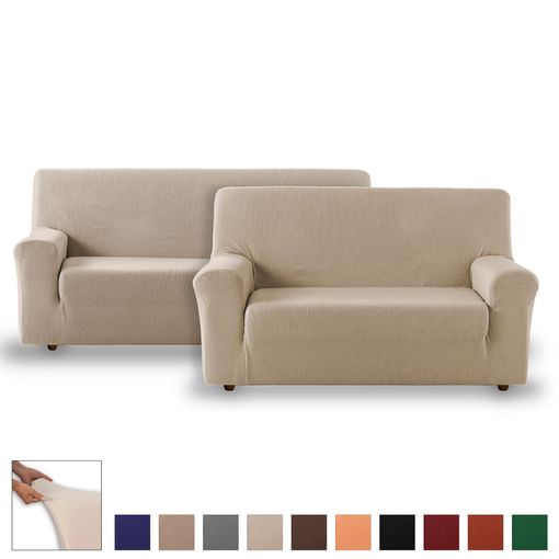 FUNDA SOFA 2-3 PLAZAS AJUSTABLE COLOR MARFIL de segunda mano por 20 EUR en  Palma de Mallorca en WALLAPOP