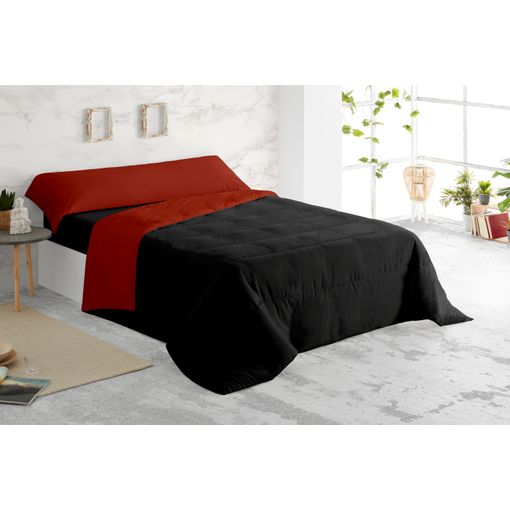 Surrey capacidad Fuera de borda Edredón Relleno Reversible Bicolor Otoño Invierno 250gr Vipalia Cama 180 Cm  Negro/rojo con Ofertas en Carrefour | Ofertas Carrefour Online