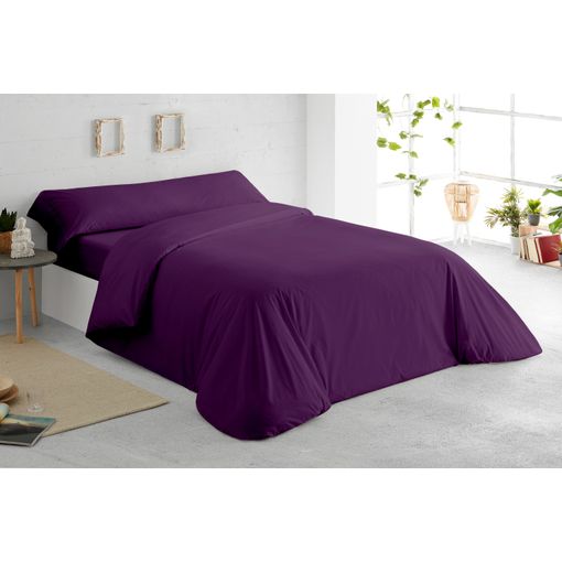 Funda Nórdica Tres Piezas (con Funda Almohada + Bajera) Vipalia Cama 90 Cm  Morado con Ofertas en Carrefour