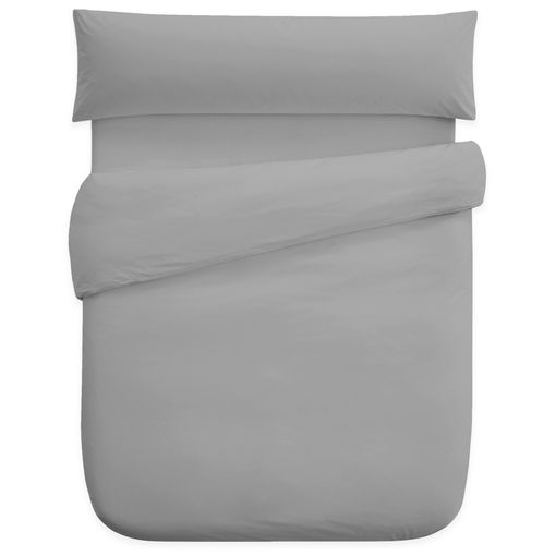 Juego Funda Nordica + Funda Almohada Gris Cama 135 Cm