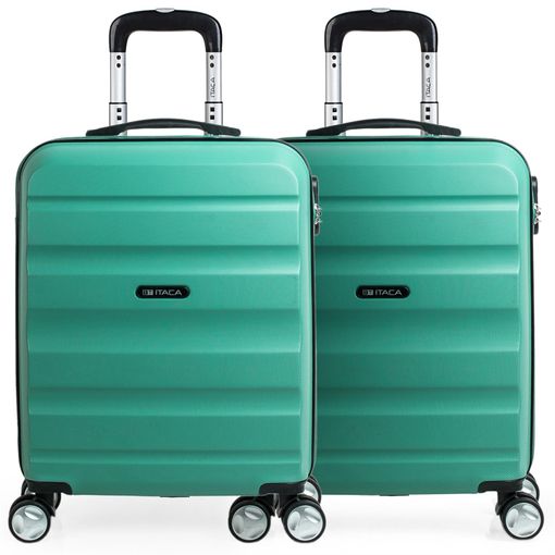 Pack 2 Maletas De Viaje Rígidas Cabina 4 Ruedas 55x40x20 Cm Trolley Abs  T71650p Pistacho/p con Ofertas en Carrefour