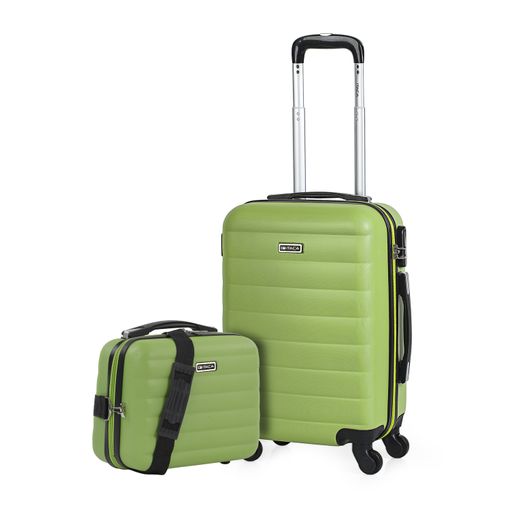 Pack 2 Maletas De Viaje Rígidas Cabina 4 Ruedas 55x40x20 Cm Trolley Abs  T71650p Pistacho/p con Ofertas en Carrefour