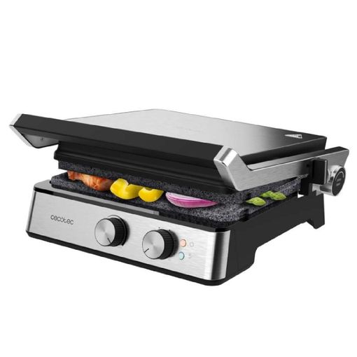 Parrilla Eléctrica CECOTEC Rock'nGrill Blaze - 180º · Placas RockStone ·  29x23 · 2400W