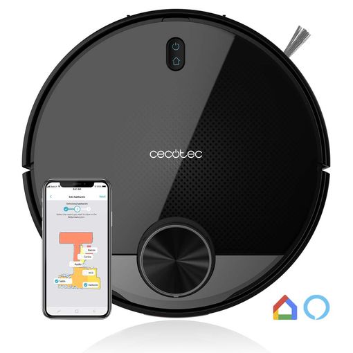 Cecotec Robot Aspirador Conga Serie 4090. 2700 Pa, Gestión y Edición de  Habitaciones, App con hasta 5 Mapas, Aspira, Barre, Friega y Pasa la Mopa,  Alexa y Google Home, Apto para Wi-Fi