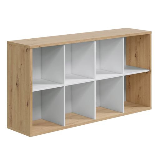 Librería Estantería, Estanteria Libros De Pared, 60x186x25cm, Salón -  Comedor - Oficina, Con Almacenaje, Estilo Moderno, Blanco Y Negro con  Ofertas en Carrefour