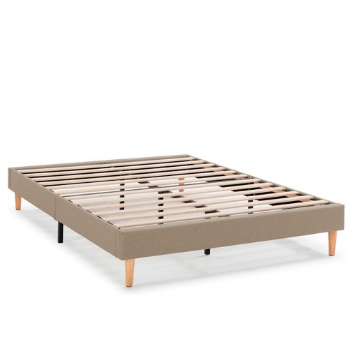 Base Tapizada 150 X 190 Reforzada Con 7 Patas Metálicas Alto 32 Cm, Color  Beige + 4 Válvulas De Transpiración. con Ofertas en Carrefour