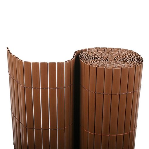 Cañizo PVC doble cara (Chocolate). Rollo 1x3m