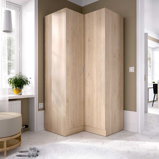 Armario Esquinero Essen 2 Módulos 4 Puertas Natural 184x174x91 Cm con  Ofertas en Carrefour