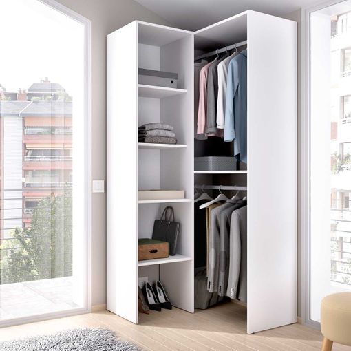 Armario Esquinero Essen 2 Módulos 3 Puertas Blanco 184x133x91 Cm con  Ofertas en Carrefour