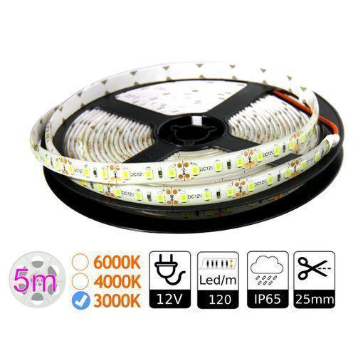 Tira LED 5Mts 60 Led/Metro Smd 5050 Ip65 12V