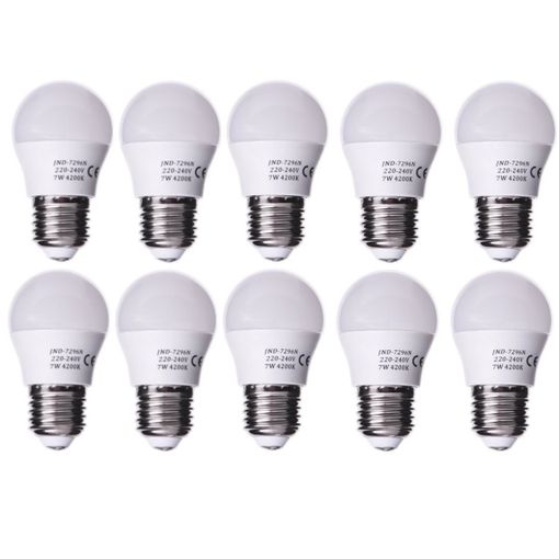 10x Bombilla led vela 7W rosca E14 3000K tipo C37