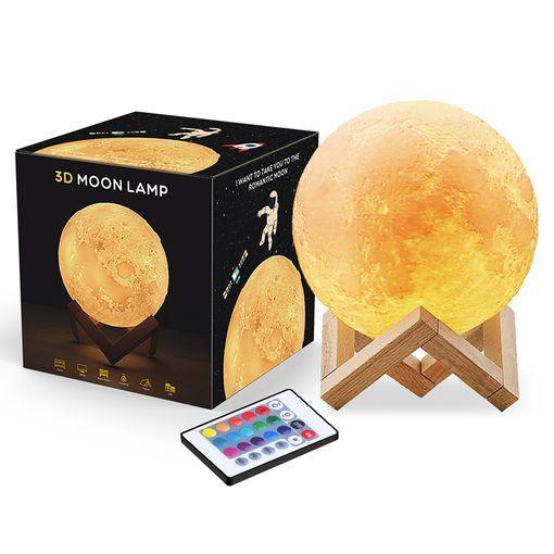 Lámpara Luna 3d Led Con Base Carga Usb ⋆ Tienda Bajo Mil Estrellas