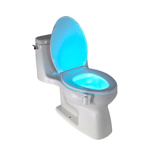 Luz De Inodoro Sensor De Luz Nocturna Led Para Baño Niños Adultos Blanco