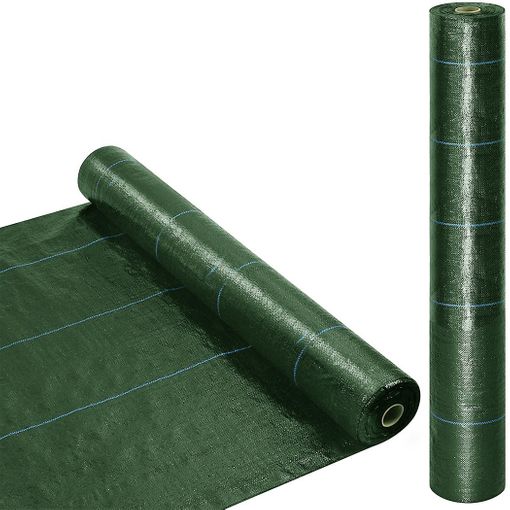 518724 Rollo Mantillo De Plástico Para Huerto Verde Control De Malezas 1x5mt