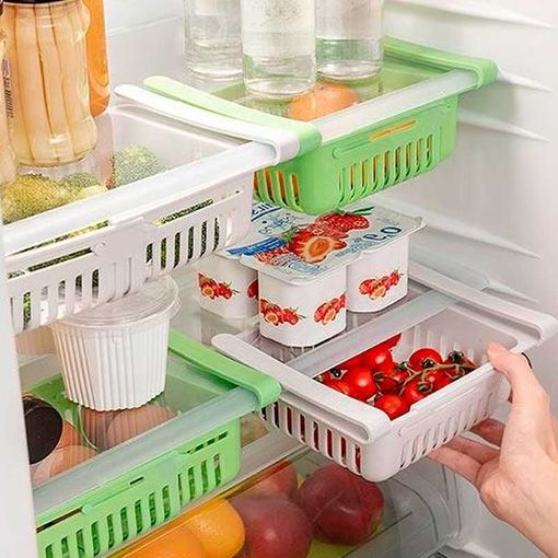 Set De 2 Organizadores De Frigorífico Friwer Innovagoods Extensibles  Blanco/verde con Ofertas en Carrefour