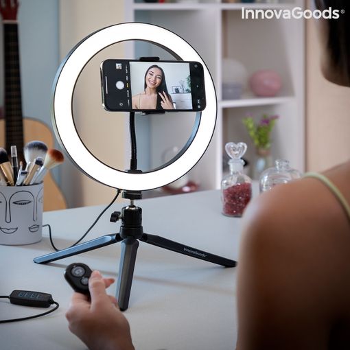 Aro De Luz Para Selfie Recargable Instahoop Innovagoods con Ofertas en  Carrefour