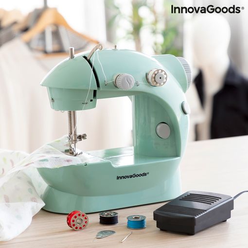 Mini máquina de coser para principiantes y niños, máquinas de coser con  costura inversa y 38 puntadas integradas, máquina de coser portátil de  doble