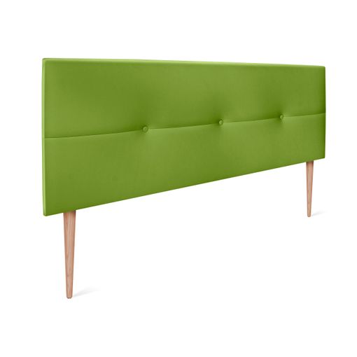 Cabecero De Polipiel Con Botones 135x105cm Con Patas Camas 120/135 - Verde  con Ofertas en Carrefour