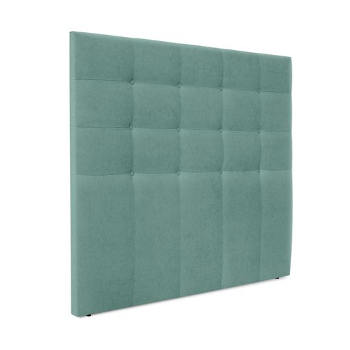Cabecero De Tela Aqualine Capitoné Hasta El Suelo 150x120cm Camas 150 - Verde Agua