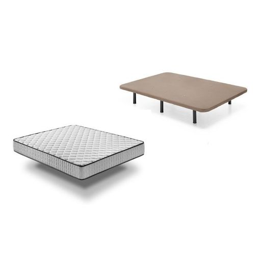 Base Tapizada + Colchón Confort Plus 135x190 Cm con Ofertas en Carrefour