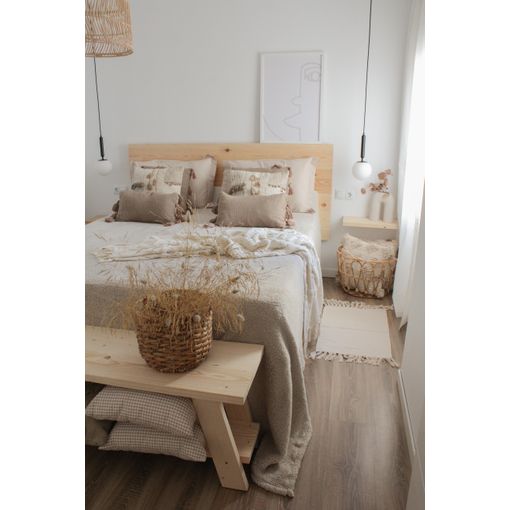 Cabecero Horizontal Recto Madera Natural Flandes 100x60cm - Cama 80/90 con  Ofertas en Carrefour