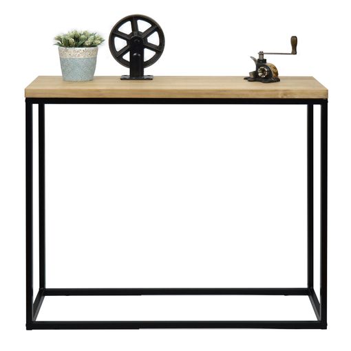 Estantería Colgante Icub 2 Estantes 3 Marcos 160x30cm Negro En Madera  Maciza De Pino Acabado Vintage Estilo Industrial Box Furniture con Ofertas  en Carrefour