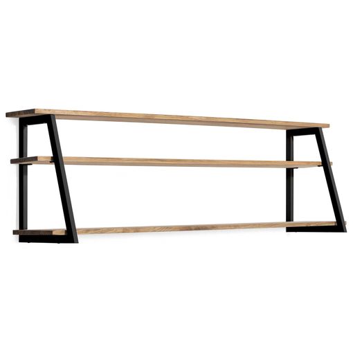 Estantería Colgante Icub 2 Estantes 3 Marcos 160x30cm Negro En Madera  Maciza De Pino Acabado Vintage Estilo Industrial Box Furniture con Ofertas  en Carrefour